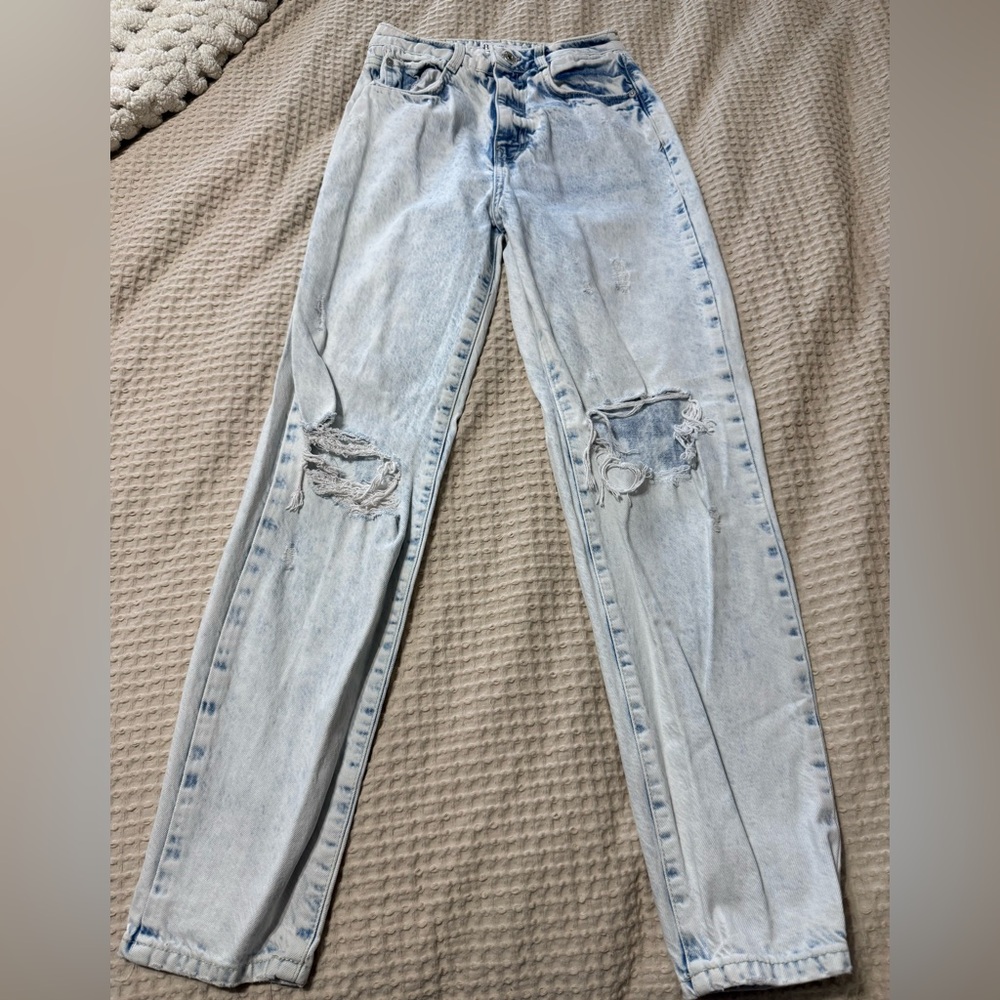 Distressed Light Wash Jeans